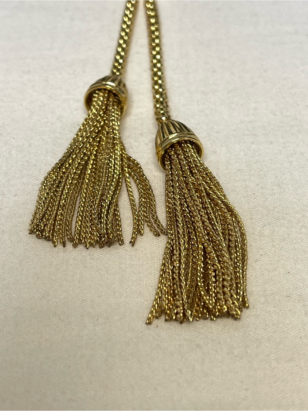 J. Crew Gold Tassel Long Necklace - Picture 3 of 8